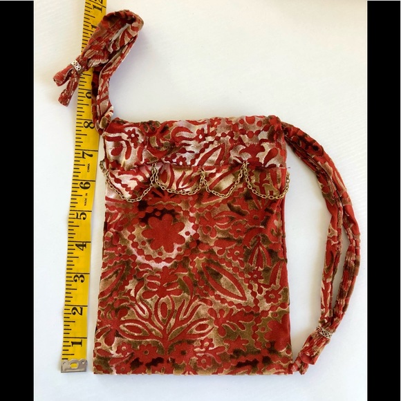 cosmetic bag Burn out velvet chain detail 6x8” or Tarotcards jewelry, etc. - Picture 9 of 16